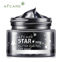 OEM Custom Mais Vendidos Novos Produtos Limpeza Profunda Beleza Feminina Cuidados com a Pele Máscara Facial Hidratante Peel off Glitter Star